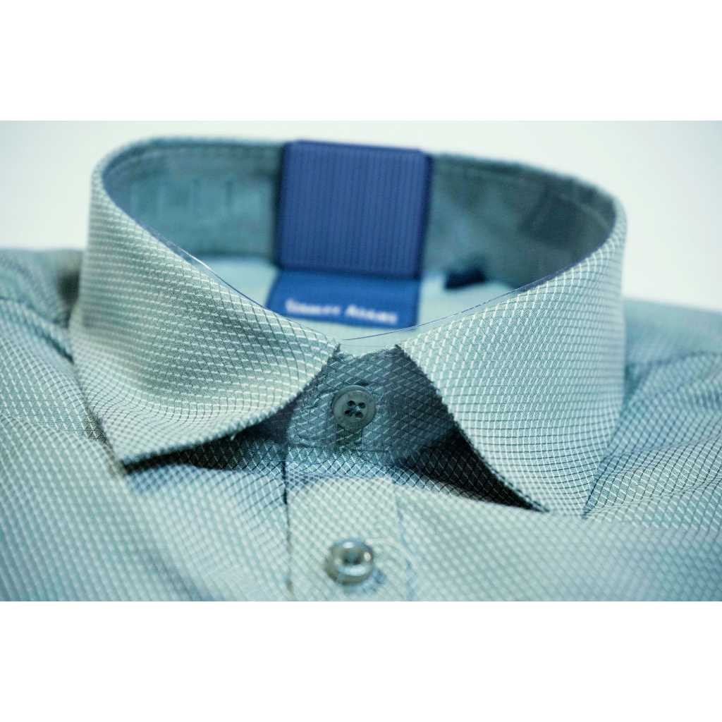 Kemeja Pria Formal Pendek Reguler Fit Hijau Motif STANLEY ADAMS | Kemeja Brand Matahari