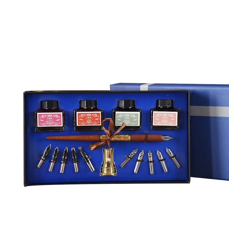 

Dip Pen Calligraphy Set Fountain Pen Pena Tinta Manga Comic Pen Drawing Tools Kaligrafi Pen Steel Nibs Inks Pen Stand
