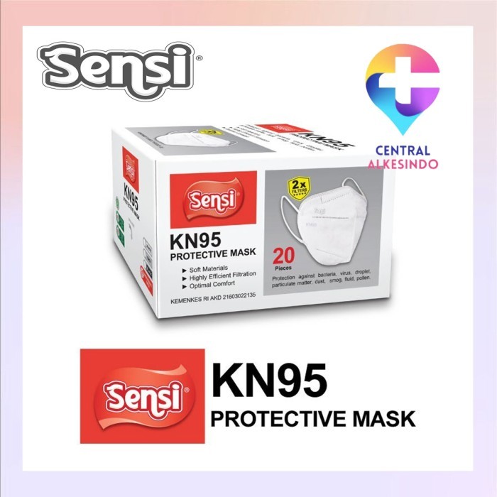 Masker KN95 KN-95 Sensi Masker Medis Central Alkesindo