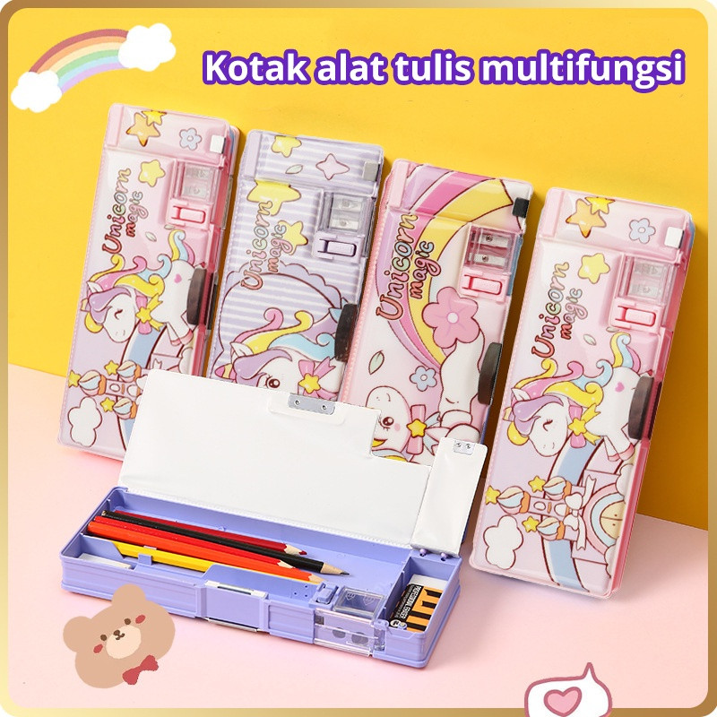 

Alat Tulis - Budaya - Pengetahuan - Inovasi.Kotak Pensil Multifungsi Motif Unicorn Kotak pensil pola unicorn kartun multi -fungsi ST-016