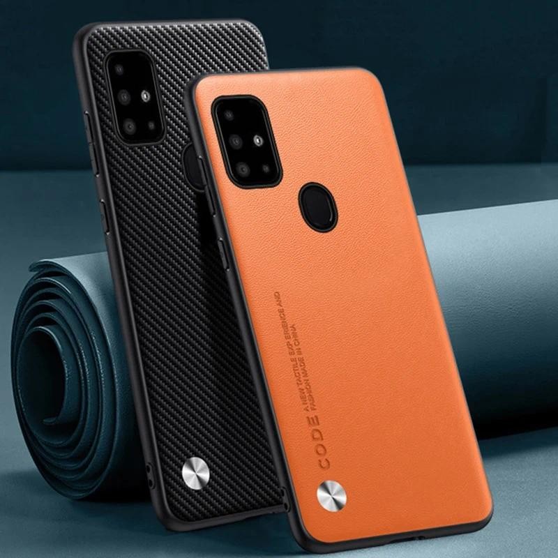 Untuk Samsung Galaxy M21 M30S kasus Serat Karbon Kulit Silikon Perlindungan Shockproof Penutup belak