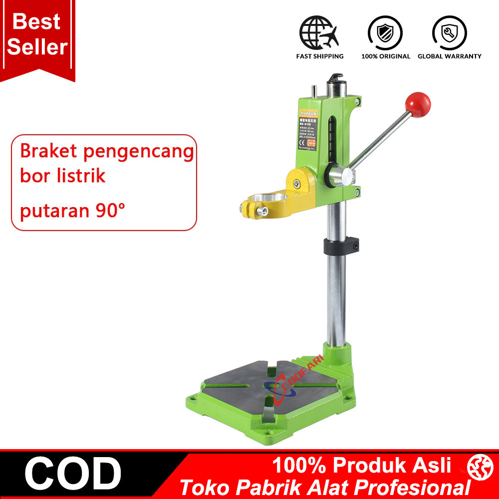 Stand Dudukan Bor / Drill Stand Stand Mesin Bor Tangan Stand Drill Alumunium Base Dudukan Mesin Bor 