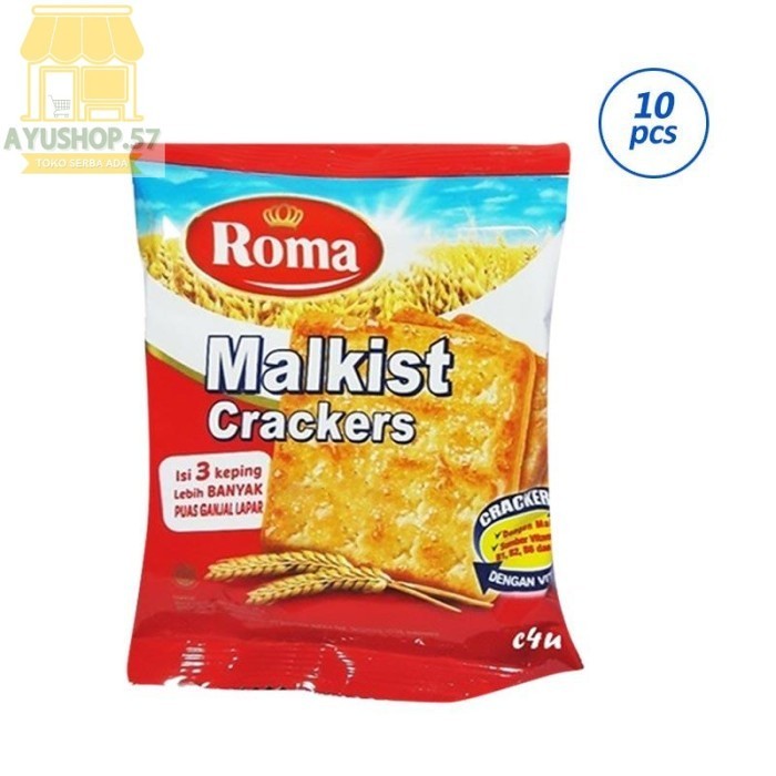 

Roma Malkist Rasa Original Crackers [27gr/10pcs/renceng] - AYUSHOP57