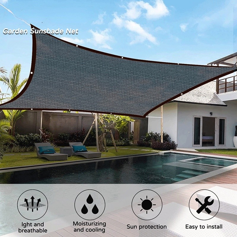 Paranet 95% Lebar 2/3/4 Meter Shading Net Nylon Anti Panas Enkripsi 12-Pin Jaring Paranet Pelindung