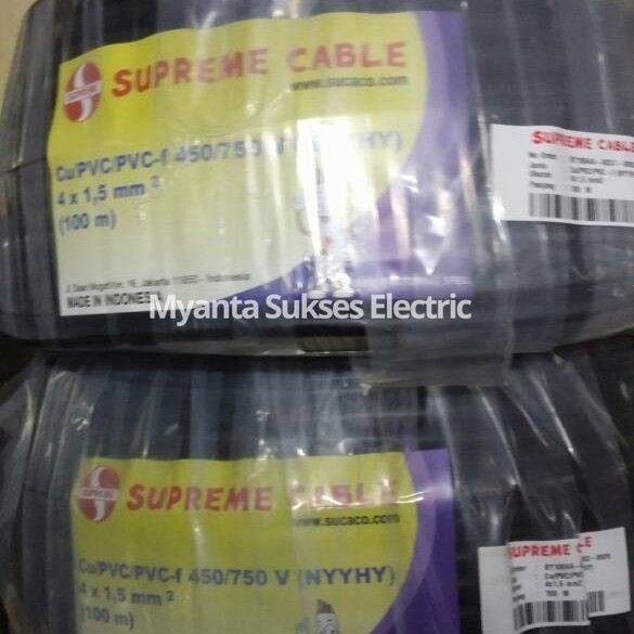 Kabel Listrik NYYHY 4x1,5mm SUPREME Meteran/Potongan/Eceran - NYYHY