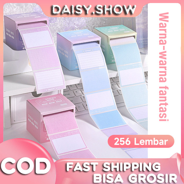 

256Pcs Creative Gradient Color Pull-out Sticky Notes Sticker Catatan Tempel Kesalahan Untuk Siswa