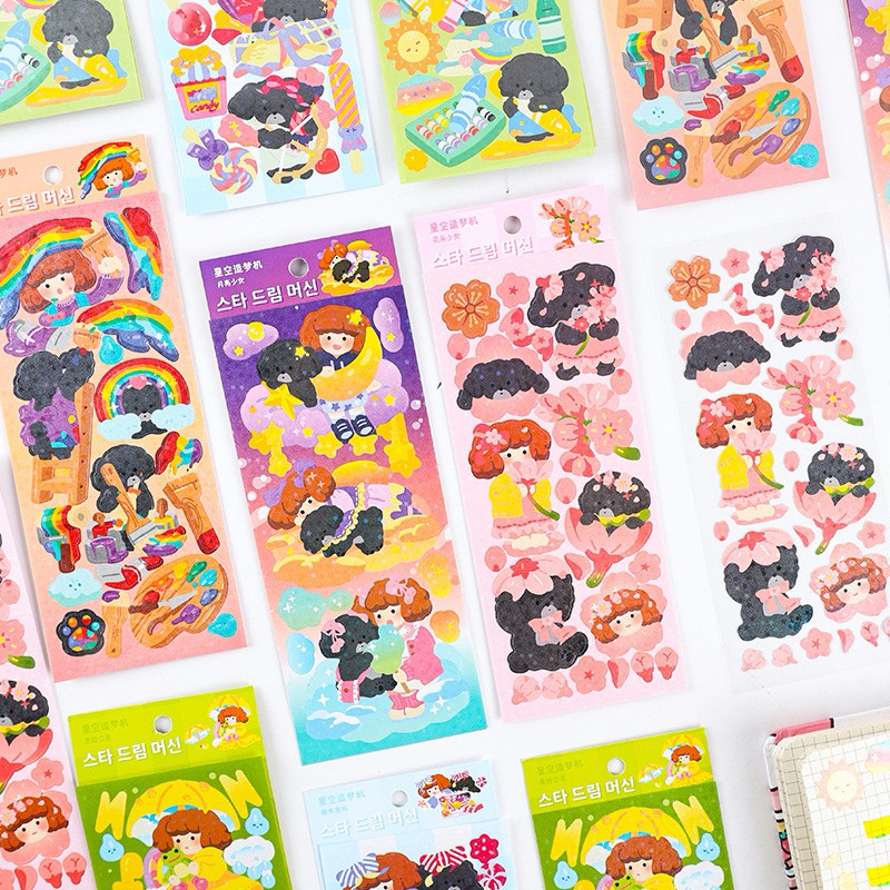 

sticker sparkling girl korea