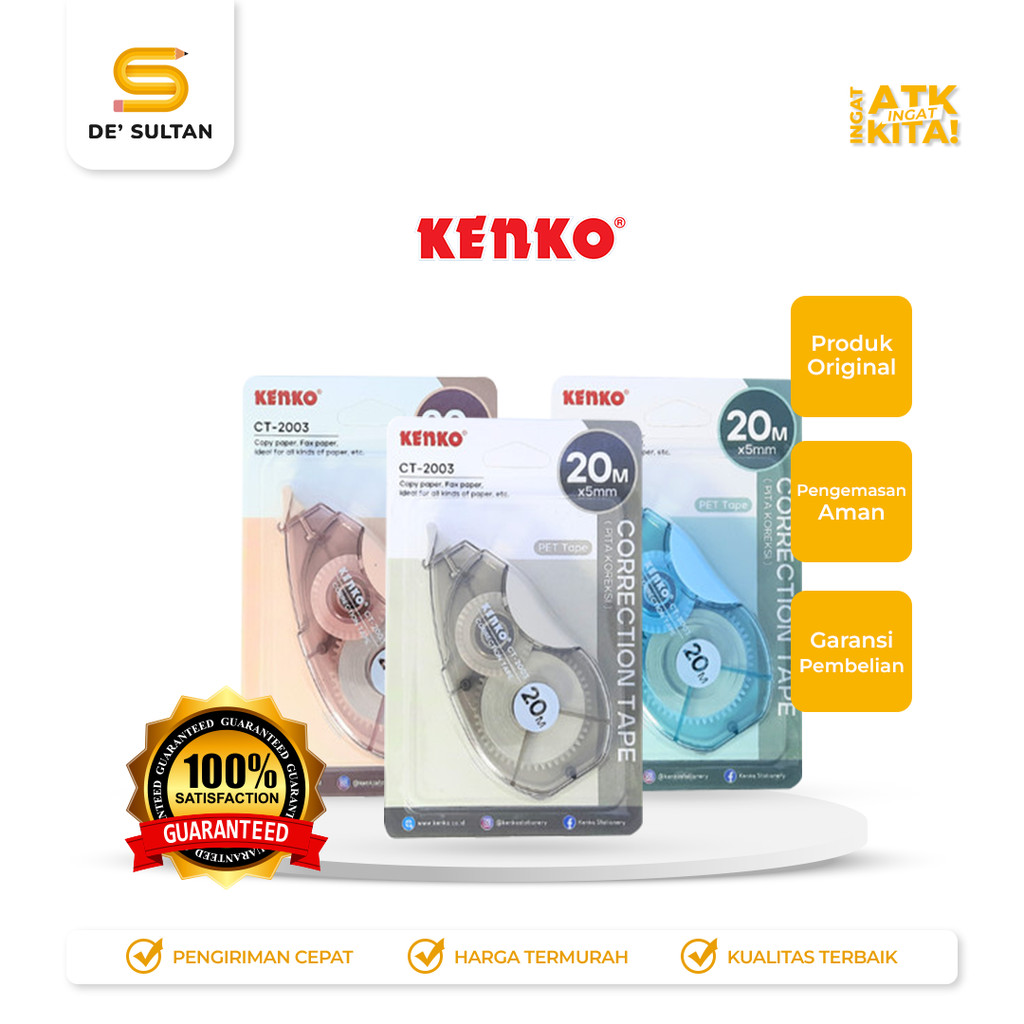 

KENKO TIPE-X ROLL/ CORRECTION TAPE CT-2003 [20M X 5mm] (1PC)