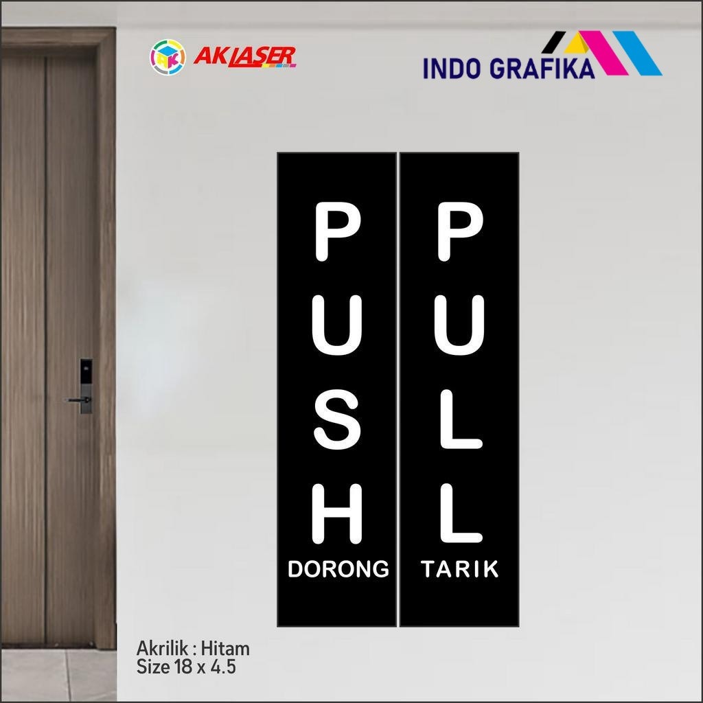 

Door Sign Akrilik Tarik Dorong Tipe 3 Acrylic Signage Sticker Signboard