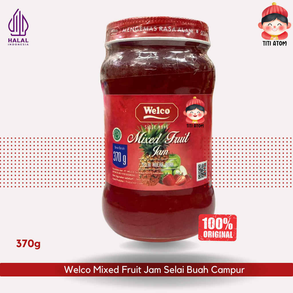 

Welco Mixed Fruit Jam Selai Roti Buah Campur 370g
