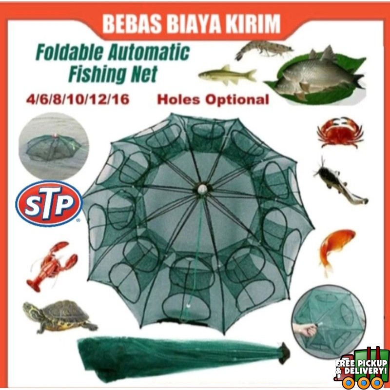 [Bisa COD] Bubu Payung 8 Lubang  Jaring Perangkap  Ikan Ud4ng