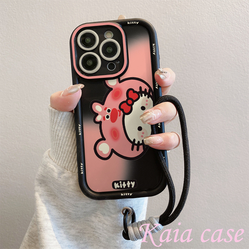 【Casing+Gelang】case OPPO Kartun lucu dengan tali tangan Casing ponsel cocok untuk OPPO A15 A16 A17 C
