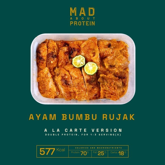 

[ALA CARTE] Ayam Bumbu Rujak - MAD ABOUT PROTEIN Frozen Mealprep