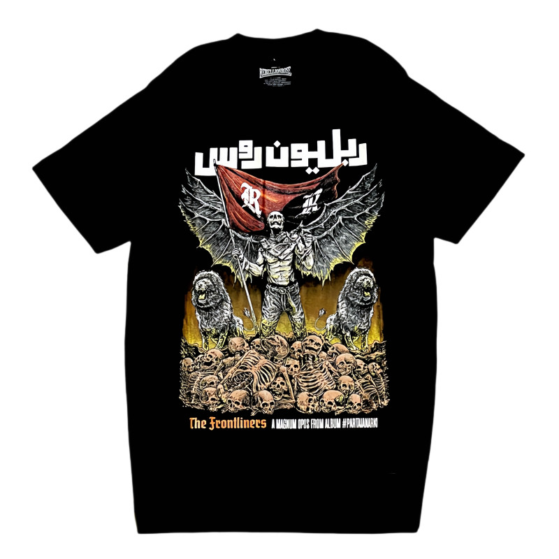 Kaos Rebellion Rose - Frontliners Tshirt - Black | Original Merchandise T-shirt