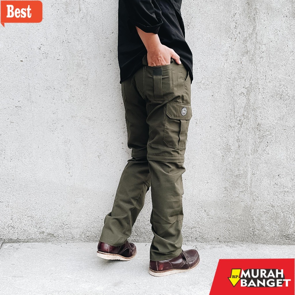 celana cargo panjang pria Celana Sambung Irco Gajahmada Ripstop Quickdry Bigsize - Celana Cargo 2 in