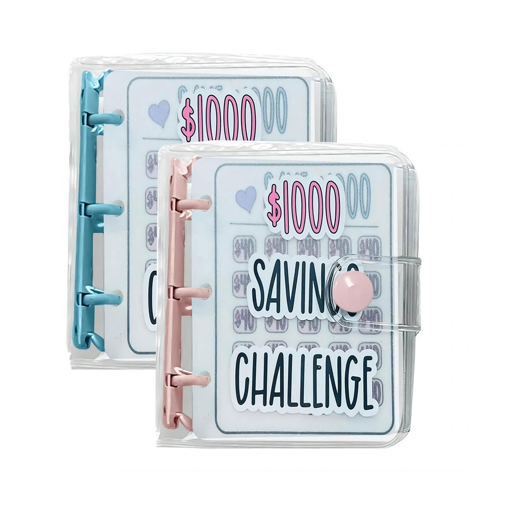 

Mini Binder Noteboook Savings Challenge,Loose Leaf Notebook,Save Money Challenge Saving Budget Planner