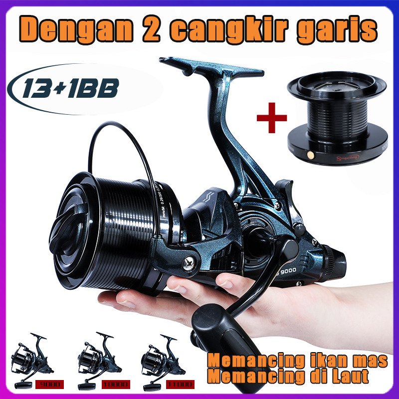 promo special 10.10 Sougayilang Reel Pancing Drag 25-30Kg Besar Pemintalan Memancing Pening 9000 100