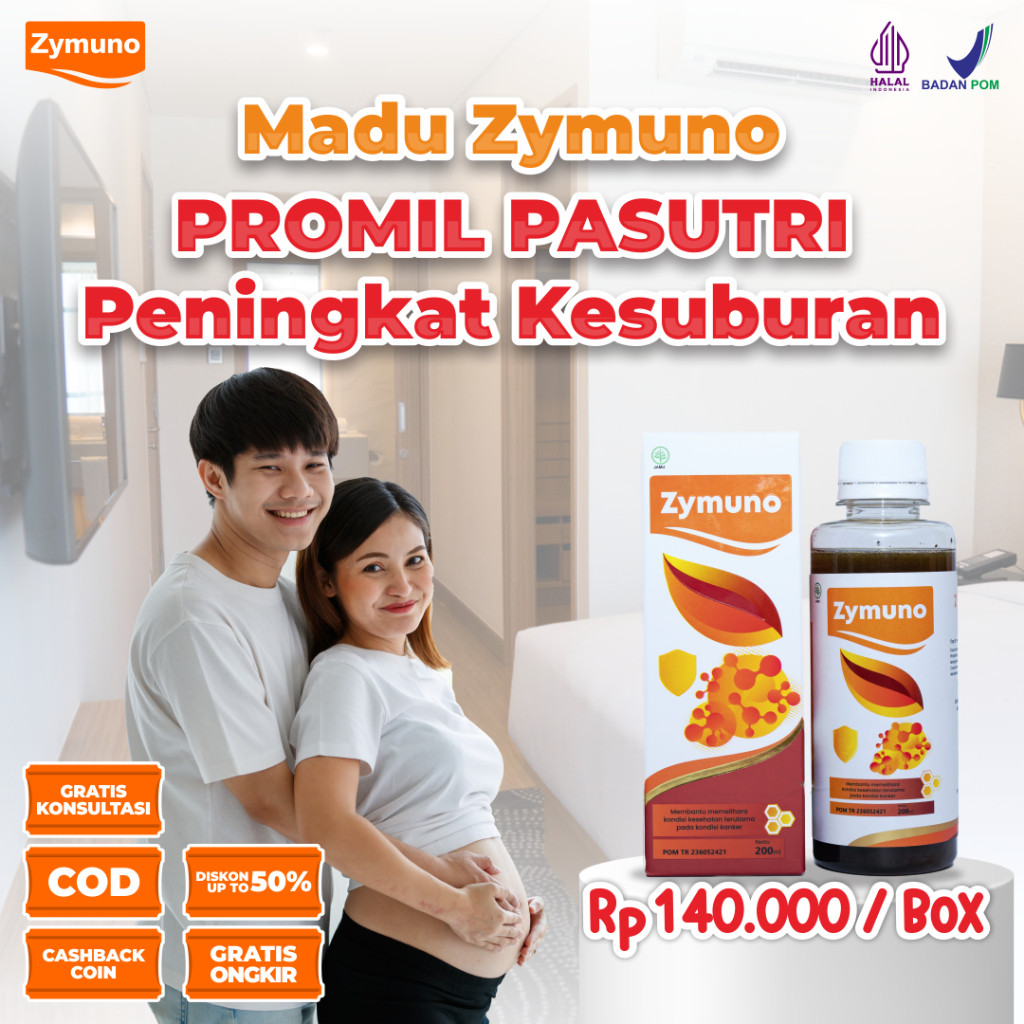 

ZYMUNO - Promil Program Hamil Peningkat Kesuburan Suami Istri Madu Herba Original BPOM