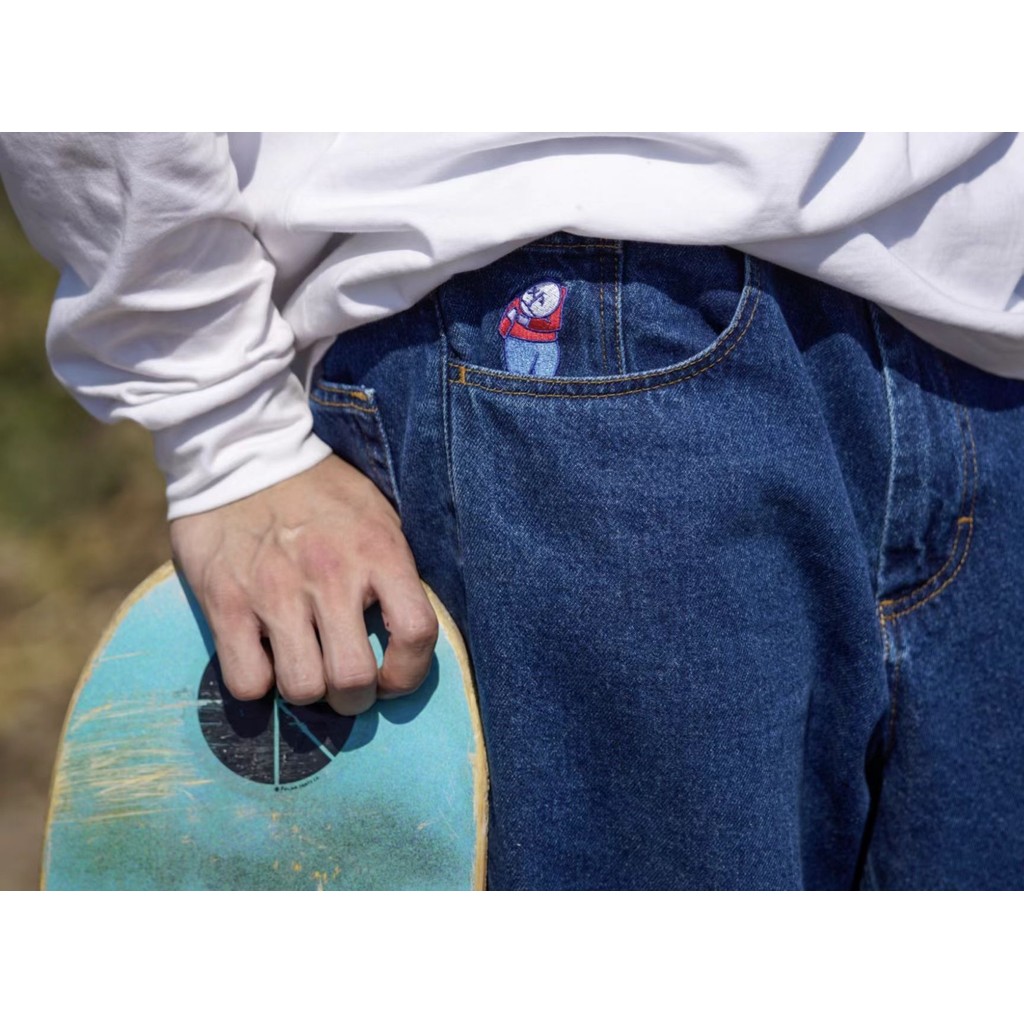 Y2K Trousers Polar Skateboard Big Boy Jeans Mens Womens Gothic Straight Harajuku Hip Hop Cartoon Gra