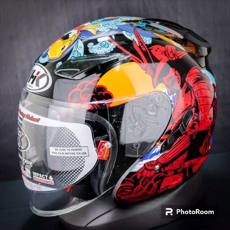 Helm NHK R1 Motif Samurai Black RED