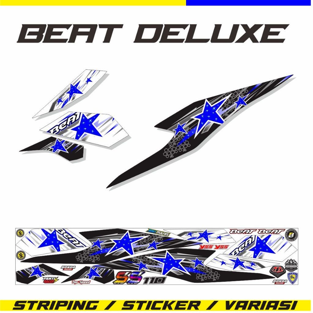 LIST STIKER VARIASI HONDA BEAT DELUXE MOTIF BARU DTIKER VARIASI