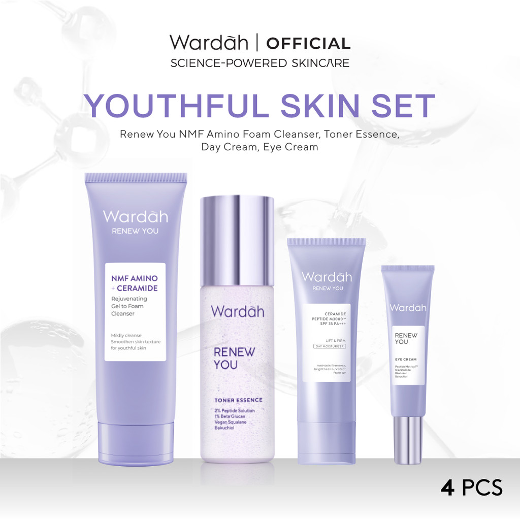 Wardah Renew You Day Routine for Youthfull Skin - Kulit lembab, kencang, terlindungi