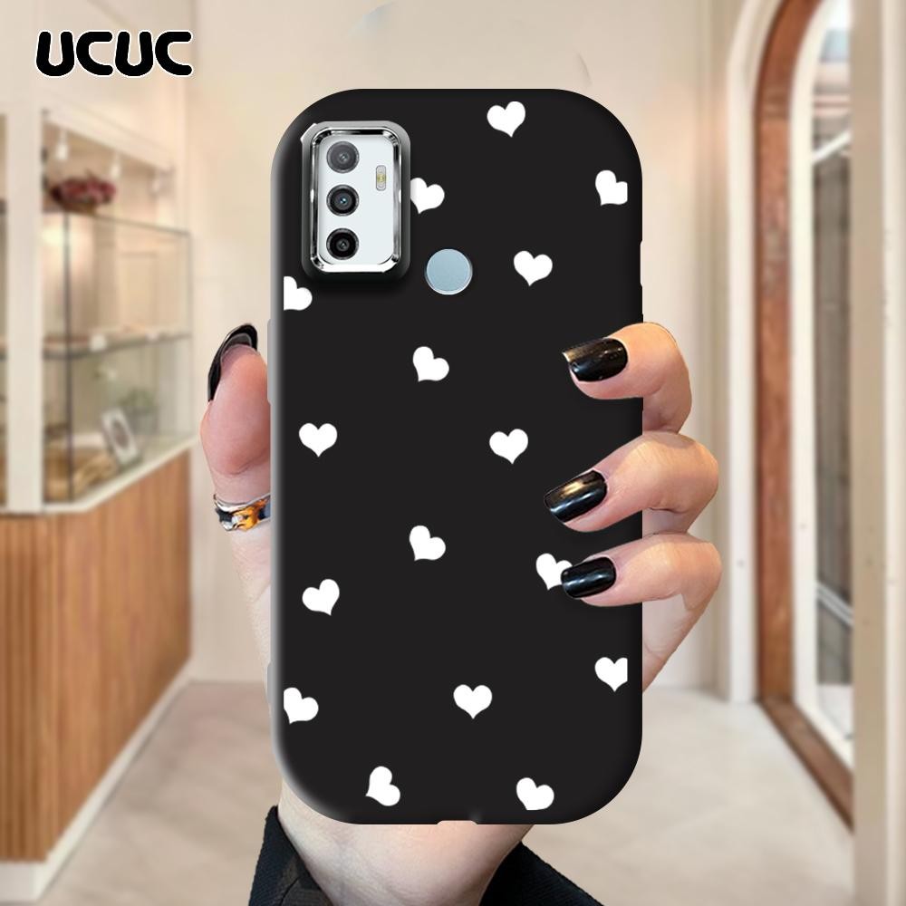 UCUC OPPO A33 53 2020 Soft Silicone Cute Simple Love Floral Flower Pattern Untuk Phone Case Casing H