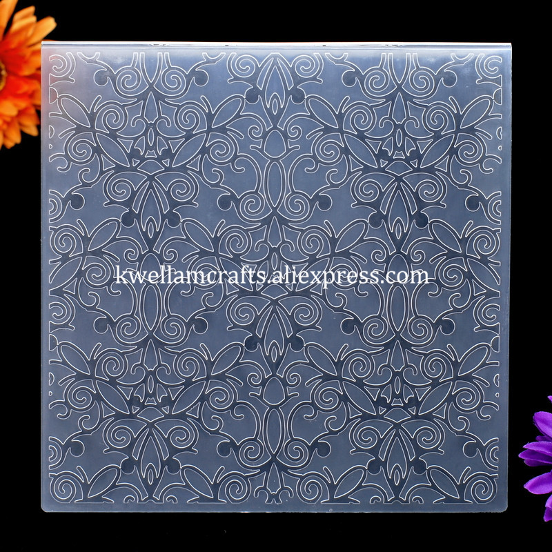 

Larger Size Leaves Plastic Embossing Folder For Scrapbook DIY Album Card Tool Plastic Template 19.8x19.8cm KW7102326