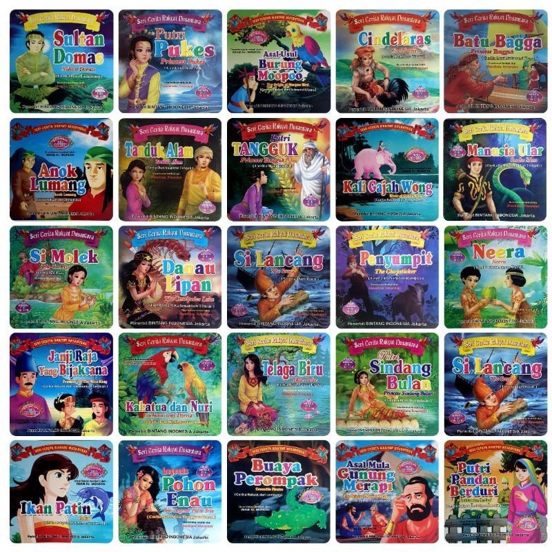 

Buku Cerita Anak Seri Rakyat Nusantara Bergambar Billingual