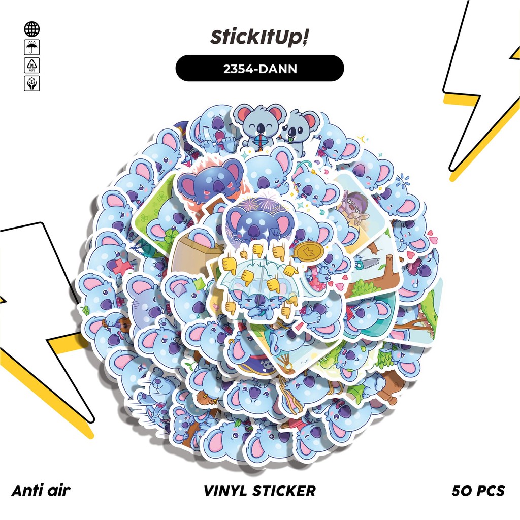 

COD✨ 50 Pcs Sticker Pack FUNNY DANNY KOALA STICKER PACK 01 Lucu Aesthetic Vynil Waterproof untuk Freebies Sticker Buku Journal Casing HP Laptop