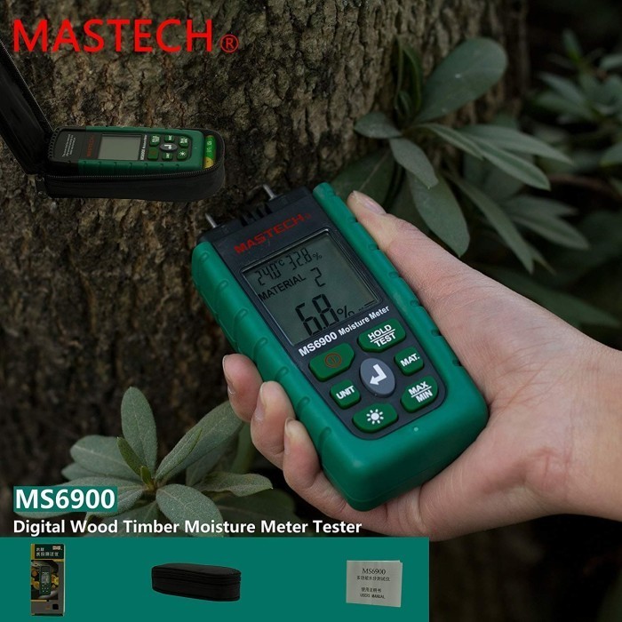 Concrete Wood Moisture Meter Mastech MS6900 Beton Kayu Semen MC Tester