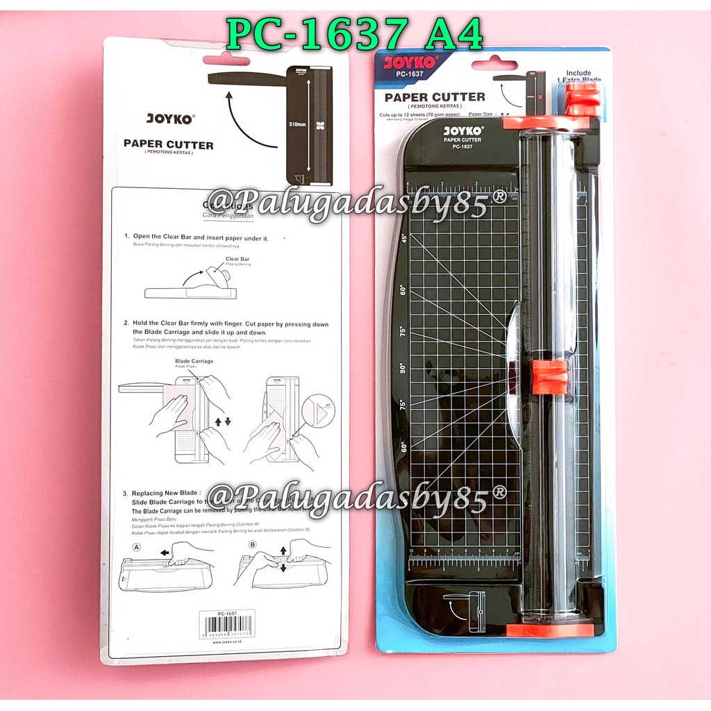 

(1 Biji) GROSIR Paper Cutter JOYKO PC-1637 A4 Portable / Paper Cutter Pemotong Kertas Joyko PC-1637