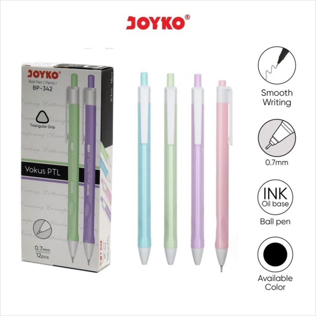 

[P] Pulpen Joyko BP-342 Vokus (12pcs)