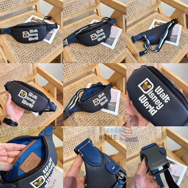 (Good) TAS CH DISNEY Charter Belt Bag 7 With Walt Disney World Motif C8509