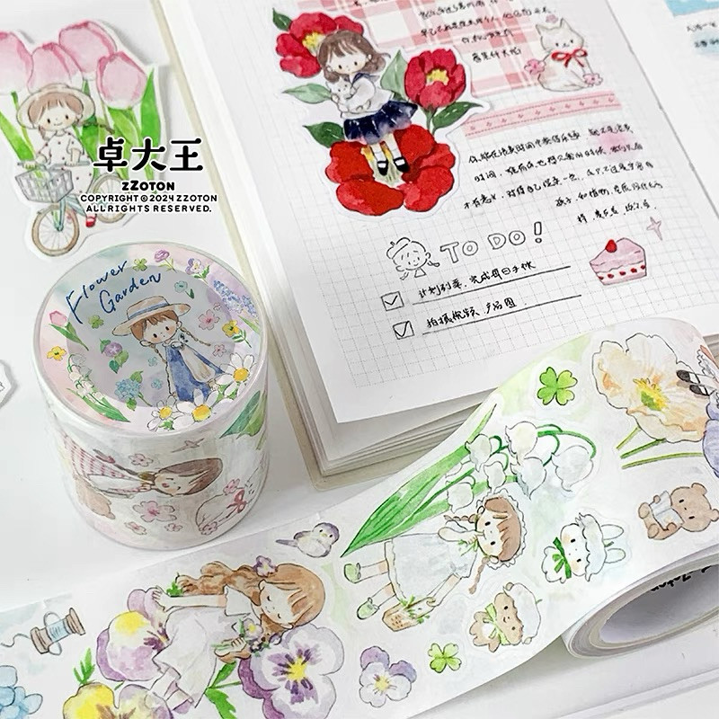 

( SAMPLE ) washi tape molinta flower garden