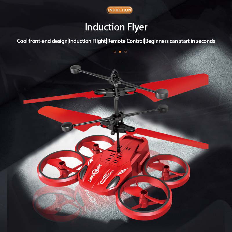 Induction flying toy, cool front end shooting, remote control, beginners can get started in seconds