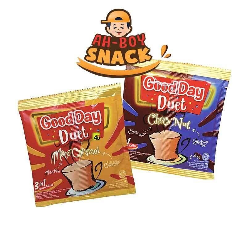 

GOOD DAY DUET RENCENG ( ISI 10 SACHET X 22 GRAM ) - GOOD DAY DUET MOCA CARAMEL, CHOCO NUT - GOOD DAY RTG