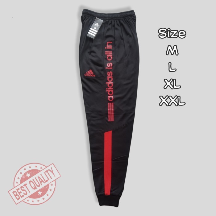 ✨TERLARIS -Training jogger pria adidas Celana jogger pria model adidas Jogger COD - Lis Merah, M