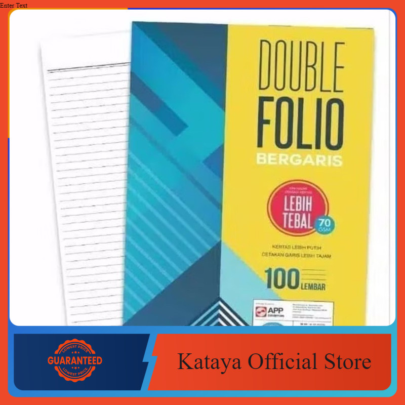 

Kertas Double Folio Bergaris Sidu - 100 Lembar
