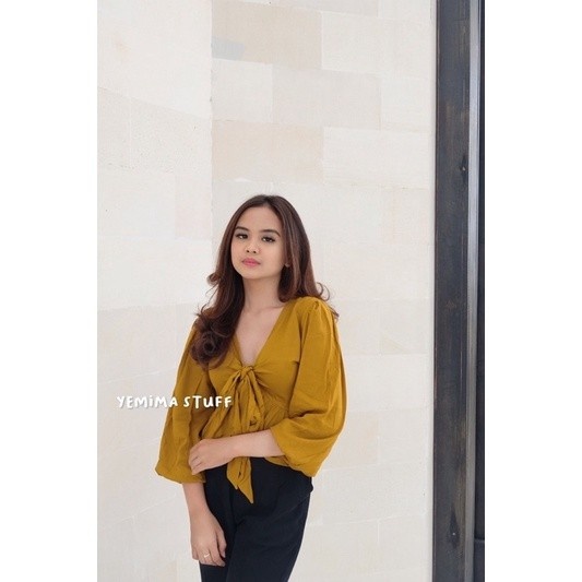 MAXI TOP LENGAN PANJANG | YEMIMASTUFF | BLOUSE DN025 By Diamore Grosir