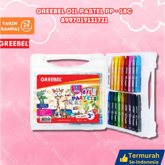 

Greebel Oil Pastel 18 Colours / Crayon Oil pastel Greebel 18 Warna GREEBEL OIL PASTEL PP - 18C