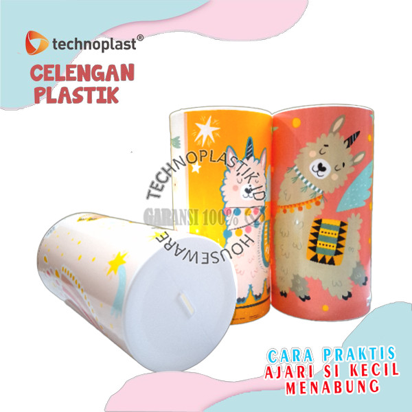 TECHNOPLAST Coin Bank Jumbo / Celengan Plastik 152 X 300 Mm Donuts And The Lamma