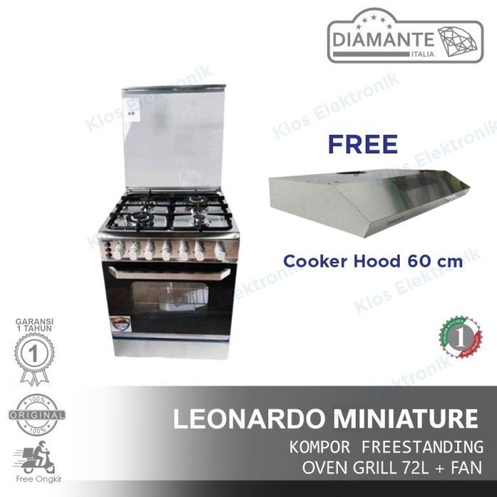 DIAMANTE - Leonardo Miniature Stile Kompor Freestanding + Oven
