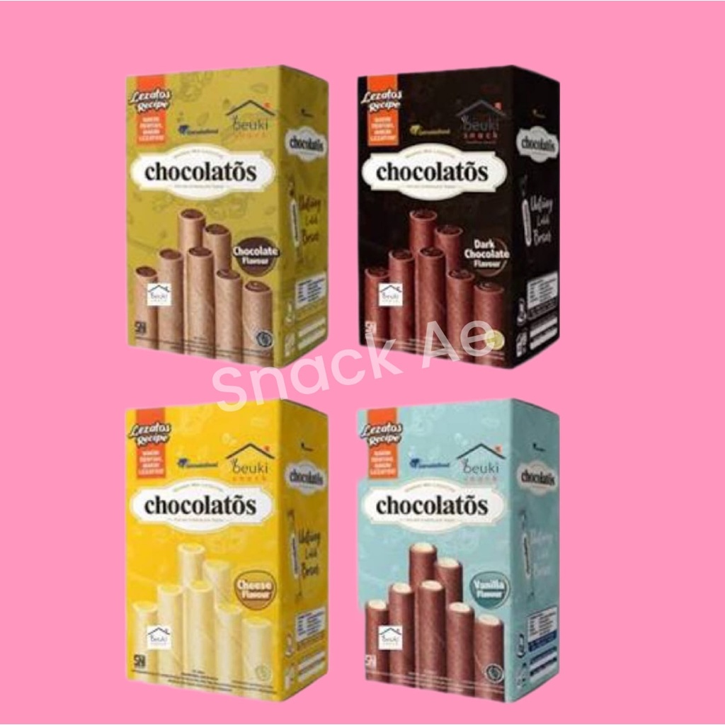 

Chocolatos Wafer Stick Extra Besar Box Isi 24 pcs X 12 gr