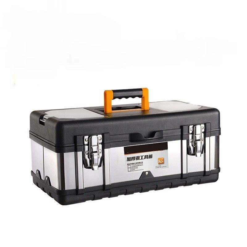 Box Suitcase Stainless Steel Toolbox Industrial Empty Large Tool box Tool bucket Tool Storage Metal 