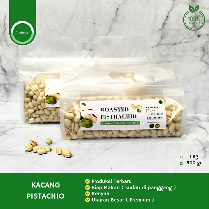 

Best Seller Kacang Pistachio 1kg Fustuk Premium