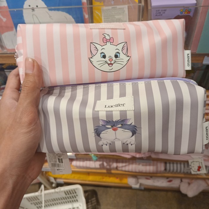 

Kotak Pensil Cantik - Miniso Disney Cat Collection PU Stationery Case