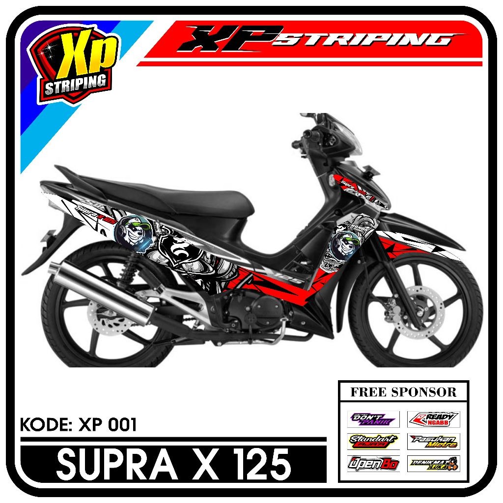 Striping Supra X 125 - Sticker Striping Honda Supra X 125 Desain Racing