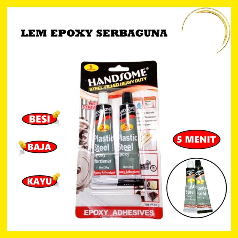 

LEM EPOXY / LEM CAMPUR / BESI / SERBAGUNA 5 MENIT LEM BESI MURAH