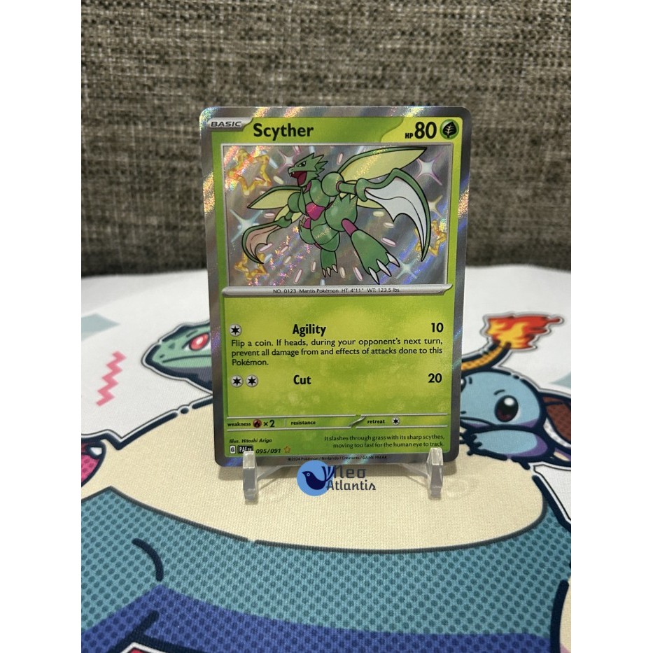 Pokemon TCG English Scyther - 095/091 - Shiny Rare Scarlet & Violet: Paldean Fates
